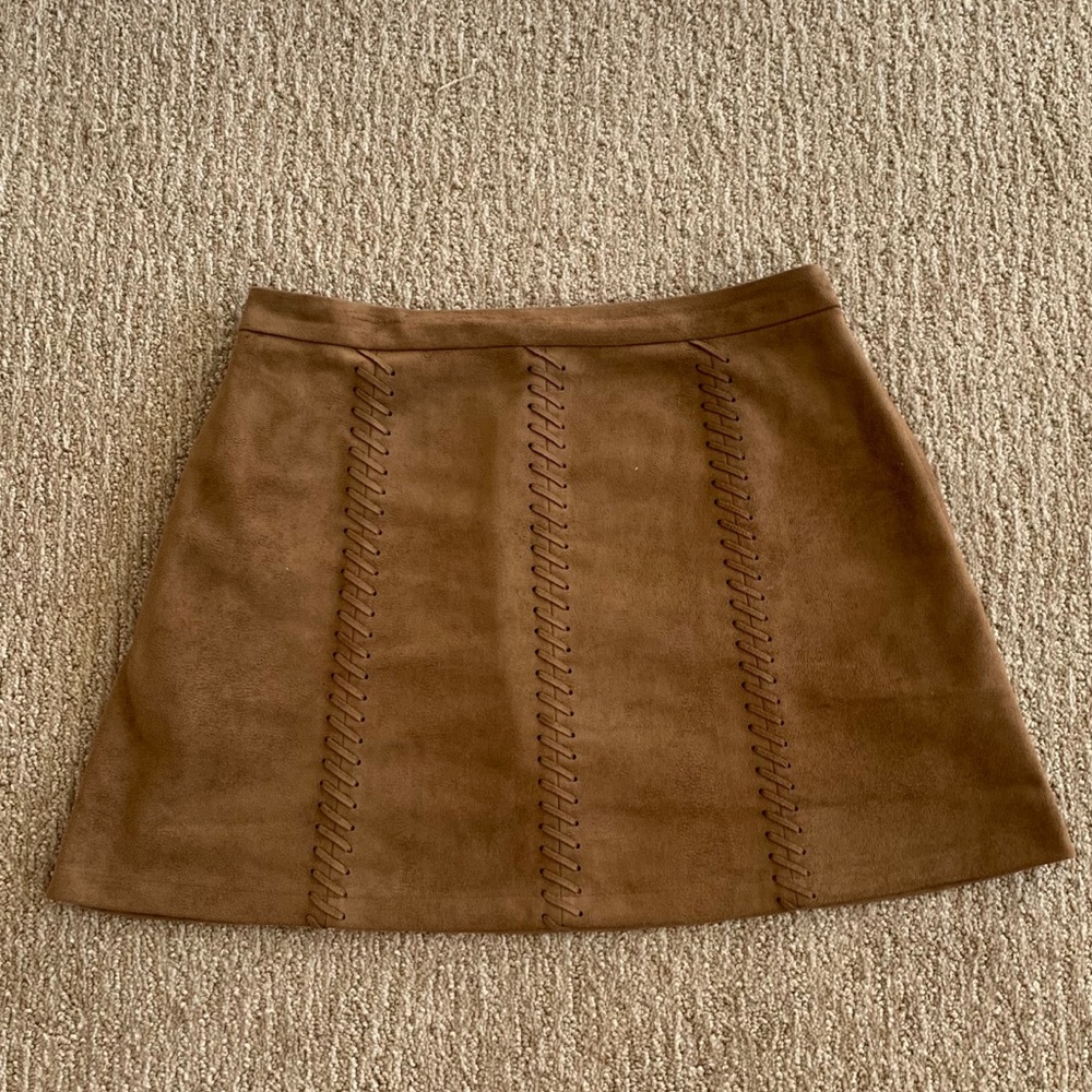 Lush suede mini skirt